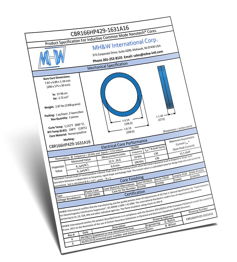 CBR166HP429-1631A16 Datasheet