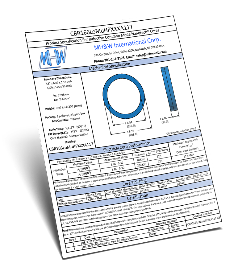 CBR166LoMuHPXXXA117 Datasheet