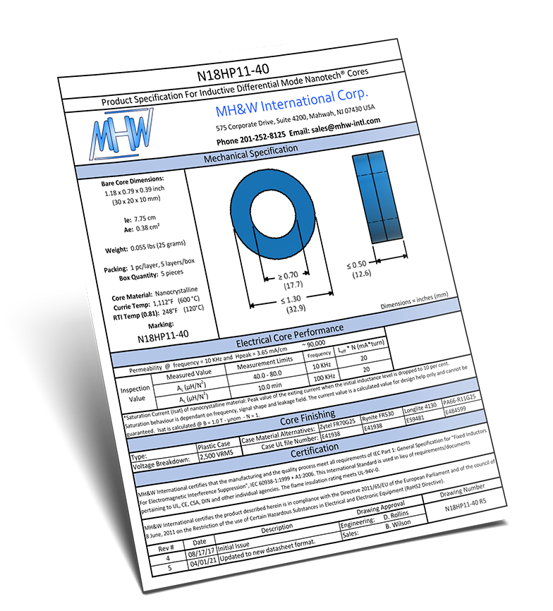 N18HP11-40 Datasheet