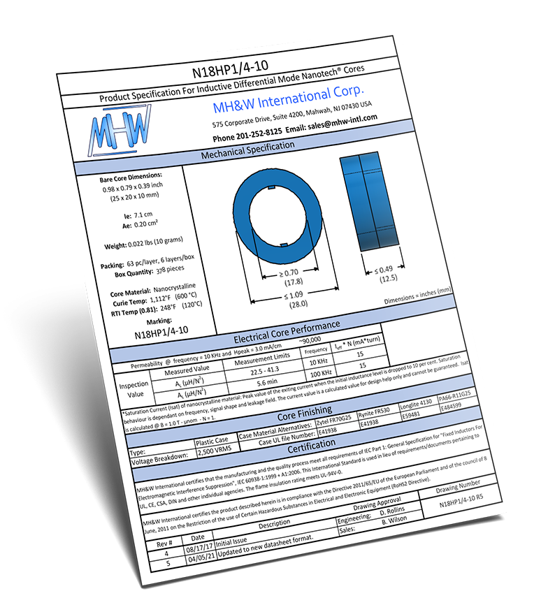 N18HP1/4-10 Datasheet